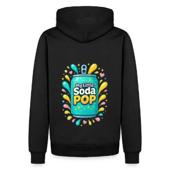 Soda pop coréen kawaii rétro musical - Sweat à capuche Premium bio Homme - noir - Dos - Nico (187cm)