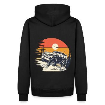 4x4 Offroad 4X4 Humor Offroad - Männer Premium Bio Hoodie - Schwarz - Hinten - Nico (187cm)
