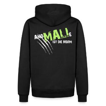 AnoMaliistdieNorm - Männer Premium Bio Hoodie - Schwarz - Hinten - Nico (187cm)