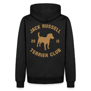 JACK RUSSELL TERRIER CLUB - Männer Premium Bio Hoodie - Schwarz - Hinten - Nico (187cm)