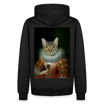 La Chatelaine - Sweat à capuche Premium bio Homme - noir - Dos - Nico (187cm)