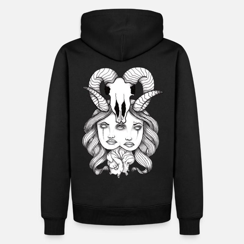 Satans Twins From Hell - Männer Premium Bio Hoodie - Schwarz