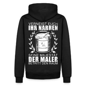 Cadeau drôle de peintre - Sweat à capuche Premium bio Homme - noir - Dos - Nico (187cm)