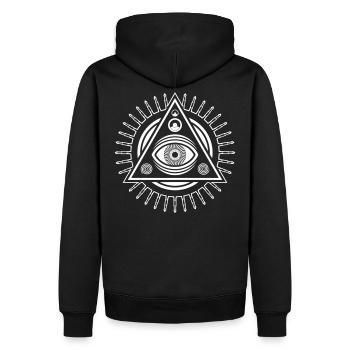 23 Tekno ILLU - Sweat à capuche Premium bio Homme - noir - Dos - Nico (187cm)