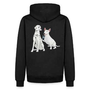 Tatoueur tatoué taches de chien dalmatien - Sweat à capuche Premium bio Homme - noir - Dos - Nico (187cm)