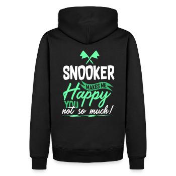 Snooker Billard - Männer Premium Bio Hoodie - Schwarz - Hinten - Nico (187cm)