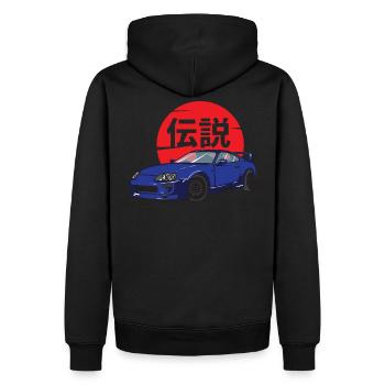 Supra fuji jdm - Männer Premium Bio Hoodie - Schwarz - Hinten - Nico (187cm)