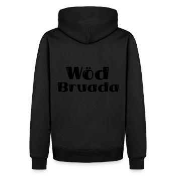 Wöd Bruada Österreich toller Bruder Österreich - Männer Premium Bio Hoodie - Schwarz - Hinten - Nico (187cm)