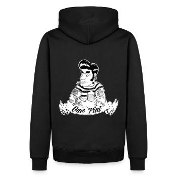 tatoo one pint - Sweat à capuche Premium bio Homme - noir - Dos - Nico (187cm)