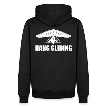 Hang Gliding, Drachenflieger, Hängegleiter - Männer Premium Bio Hoodie - Schwarz - Hinten - Nico (187cm)