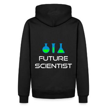 Future scientist (piston, test tube) - Men’s Premium Organic Hoodie - black - Back - Nico (187cm)
