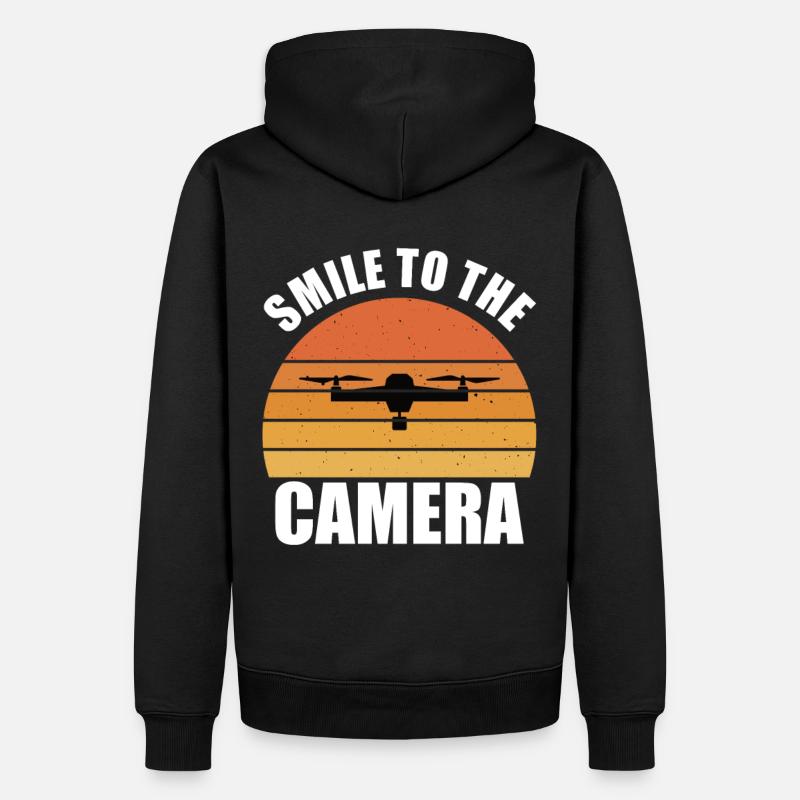 Drone - Caméra Drone - Sweat à capuche Premium bio Homme - noir