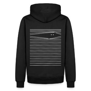 Monstre - Sweat à capuche Premium bio Homme - noir - Dos - Nico (187cm)
