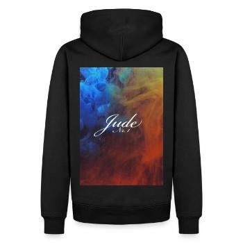 Jude Nr.1 - Männer Premium Bio Hoodie - Schwarz - Hinten - Nico (187cm)