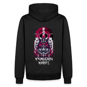 Karate kyokushin - Kabuto - Männer Premium Bio Hoodie - Schwarz - Hinten - Nico (187cm)