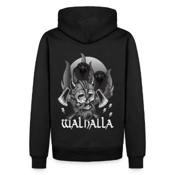 WALHALLA - SIE WEISEN DEN WEG - Männer Premium Bio Hoodie - Schwarz - Hinten - Nico (187cm)