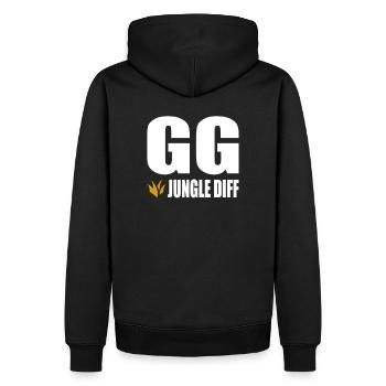 GG Jungle Diff Gamer Gaming - Sweat à capuche Premium bio Homme - noir - Dos - Nico (187cm)