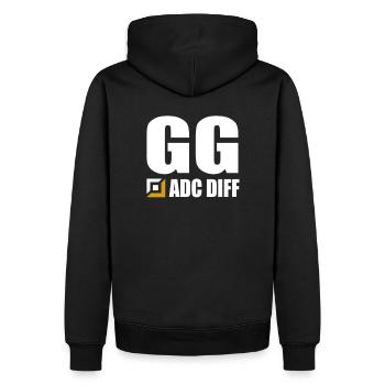 GG Adc Diff Gamer Gaming - Sweat à capuche Premium bio Homme - noir - Dos - Nico (187cm)
