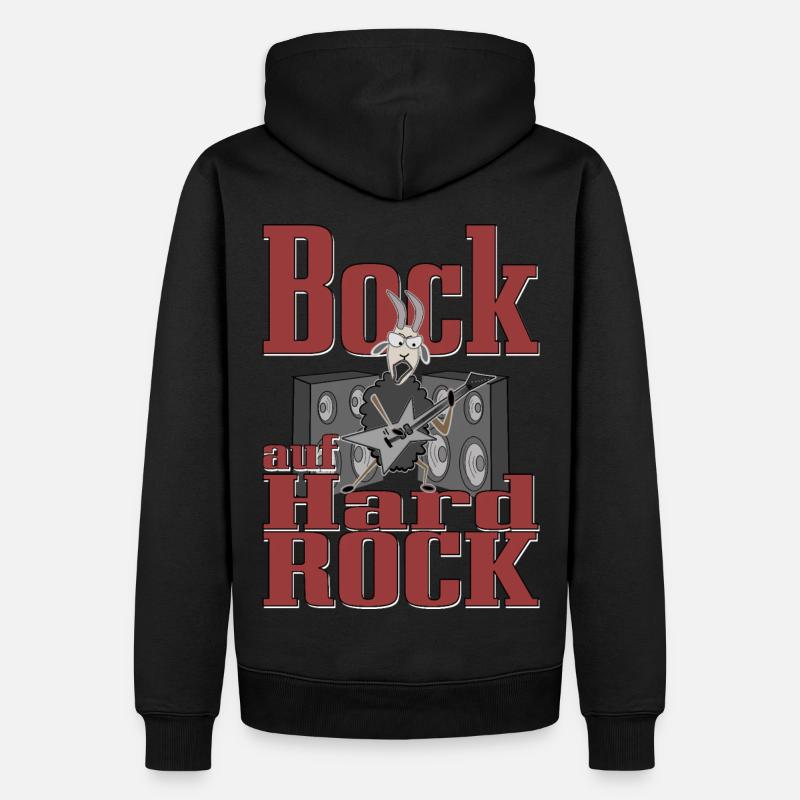 Bock auf Hardrock - Männer Premium Bio Hoodie - Schwarz