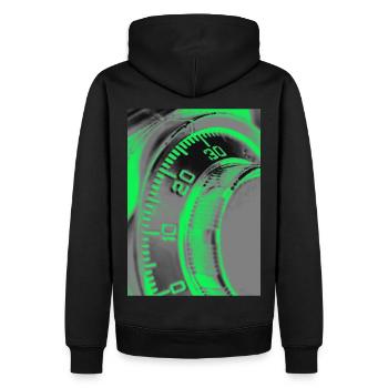 Roue de sécurité - Sweat à capuche Premium bio Homme - noir - Dos - Nico (187cm)