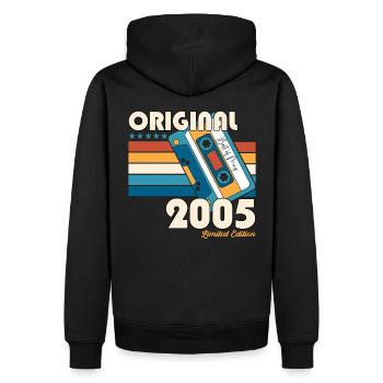 18 Birthday Man Woman Cassette May Vintage 2005 - Men’s Premium Organic Hoodie - black - Back - Nico (187cm)