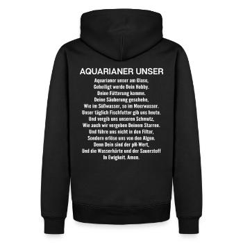 Aquaristik Aquarianer Aquarium Fische Zierfische - Männer Premium Bio Hoodie - Schwarz - Hinten - Nico (187cm)