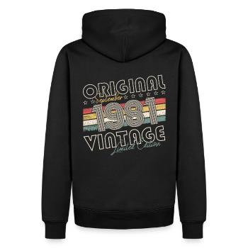 Septembre Né 1981 41ème anniversaire Cadeau - Sweat à capuche Premium bio Homme - noir - Dos - Nico (187cm)
