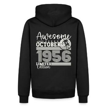 Großartig Oktober 1956 66. Geburtstag Geschenk - Männer Premium Bio Hoodie - Schwarz - Hinten - Nico (187cm)