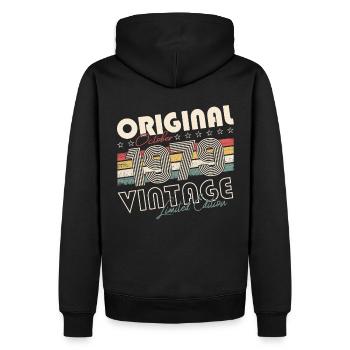 Original Octobre 1979 43ème Anniversaire Cadeau Cool - Sweat à capuche Premium bio Homme - noir - Dos - Nico (187cm)