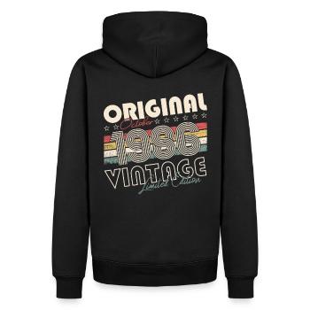 Original Octobre 1986 36th Birthday Gift Cool - Sweat à capuche Premium bio Homme - noir - Dos - Nico (187cm)
