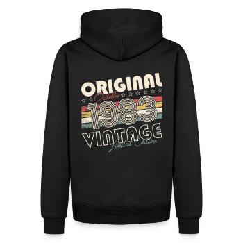 Original Octobre 1983 39th Birthday Gift Cool - Sweat à capuche Premium bio Homme - noir - Dos - Nico (187cm)