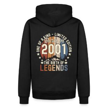 Légendaire depuis 2001 21ème cadeau d’anniversaire Génial - Sweat à capuche Premium bio Homme - noir - Dos - Nico (187cm)