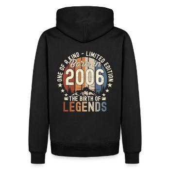 Legendary since 2006 16th birthday gift Awesome - Men’s Premium Organic Hoodie - black - Back - Nico (187cm)