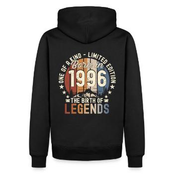 Légendaire depuis 1996 cadeau de 26ème anniversaire Génial - Sweat à capuche Premium bio Homme - noir - Dos - Nico (187cm)