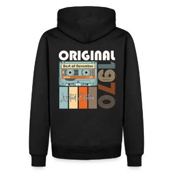 Novembre né en 1970 52e cadeau d'anniversaire - Sweat à capuche Premium bio Homme - noir - Dos - Nico (187cm)