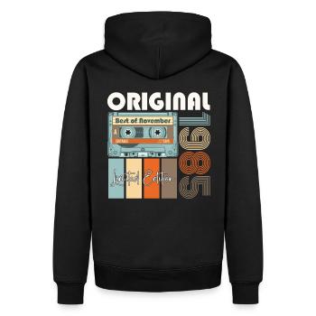 Novembre né en 1985 37e cadeau d'anniversaire - Sweat à capuche Premium bio Homme - noir - Dos - Nico (187cm)