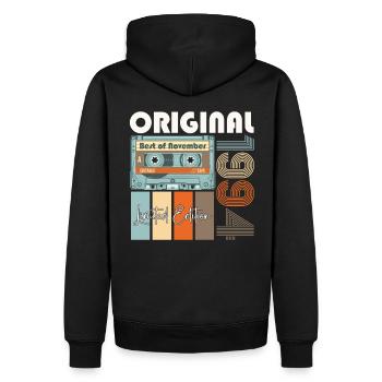 Cadeau d'anniversaire du 28e anniversaire de novembre 1994 - Sweat à capuche Premium bio Homme - noir - Dos - Nico (187cm)