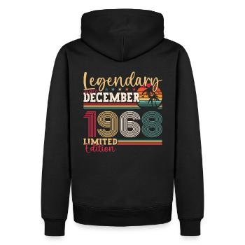 Original December 1968 54th Birthday Gift - Men’s Premium Organic Hoodie - black - Back - Nico (187cm)