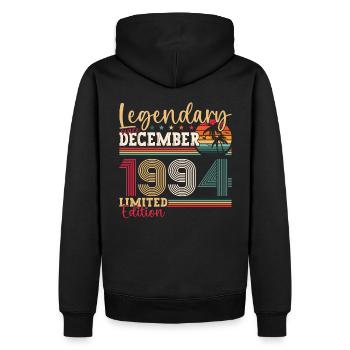 Original December 1994 28th birthday gift - Men’s Premium Organic Hoodie - black - Back - Nico (187cm)