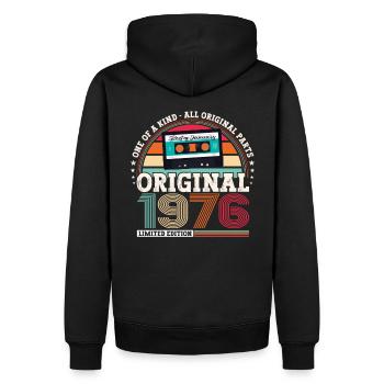 January born 1976 47th birthday gift - Men’s Premium Organic Hoodie - black - Back - Nico (187cm)