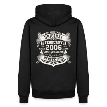 February 2006 17th birthday gift man - Men’s Premium Organic Hoodie - black - Back - Nico (187cm)