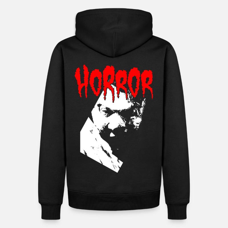 Horror - Männer Premium Bio Hoodie - Schwarz