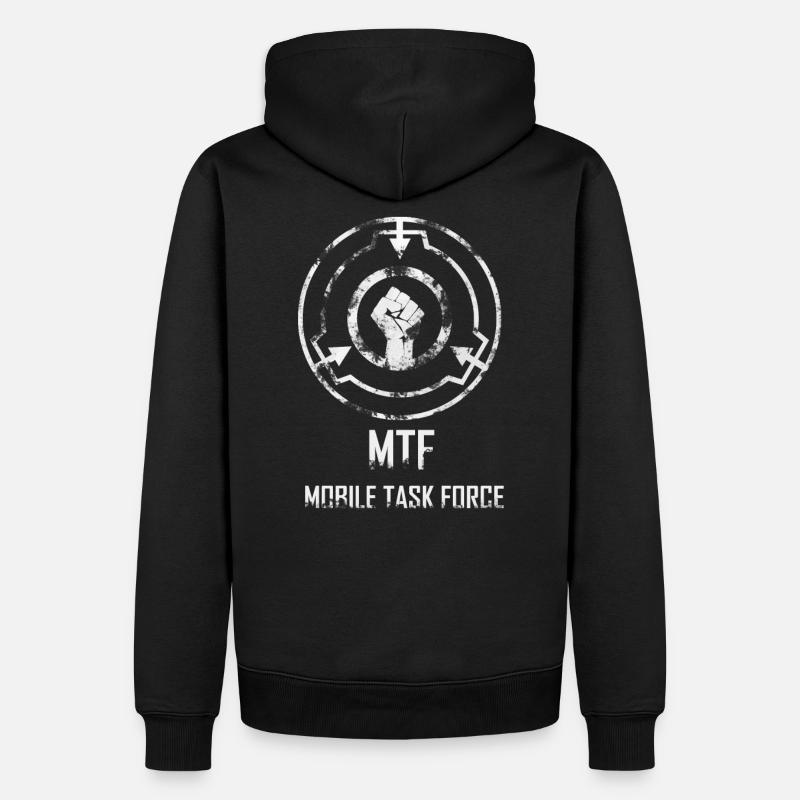 Fondation SCP: Moblie Task Force (MTF) - Sweat à capuche Premium bio Homme - noir