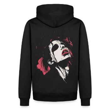 Plaisir gothique Splat - Sweat à capuche Premium bio Homme - noir - Dos - Nico (187cm)