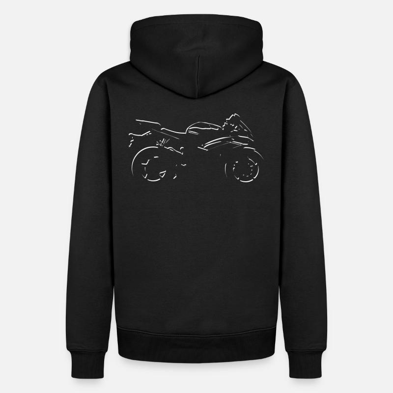 Motorrad - Männer Premium Bio Hoodie - Schwarz