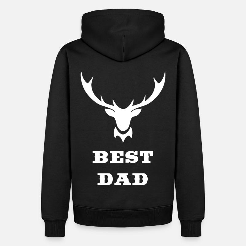 Meilleur papa Papa - Sweat à capuche Premium bio Homme - noir