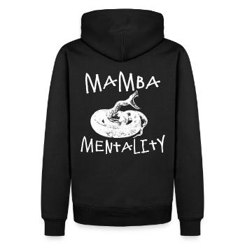 Mamba Mentality - Men’s Premium Organic Hoodie - black - Back - Nico (187cm)