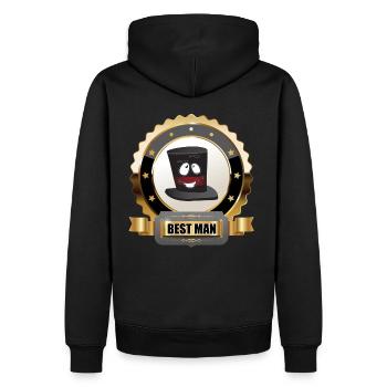 Best Man - Men’s Premium Organic Hoodie - black - Back - Nico (187cm)