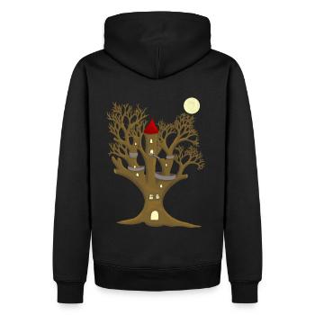 Fantasy Arbre arbre arbre enfants Contes de fées - Sweat à capuche Premium bio Homme - noir - Dos - Nico (187cm)