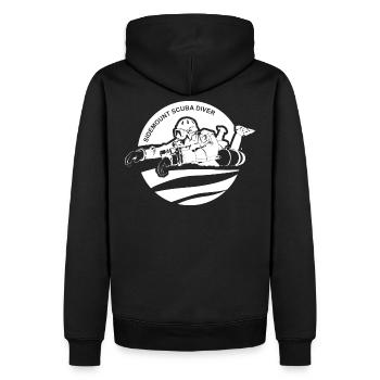 Sidemount Diver Tauchen Geschenk Tec Diving Logo - Männer Premium Bio Hoodie - Schwarz - Hinten - Nico (187cm)